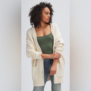 Basin + Range Button Relaxed Oversized Fit Drop Shoulder Cotton Cardigan M/L